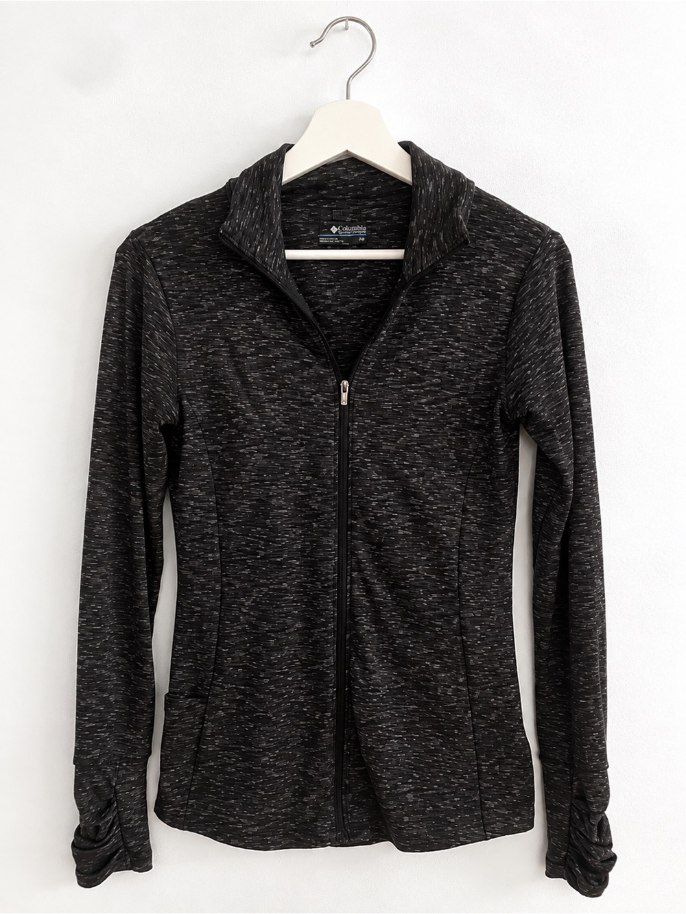 Columbia Women's Black Heather Full-Zip Performance Jacket